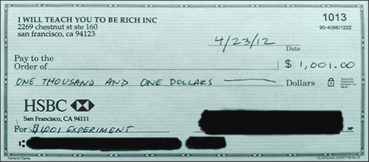 $1001 Check - Ramit