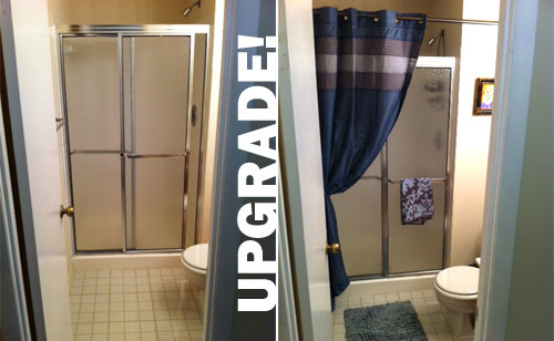 bathroom upgrade - before and after