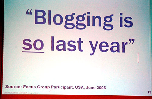 blogging is so last year