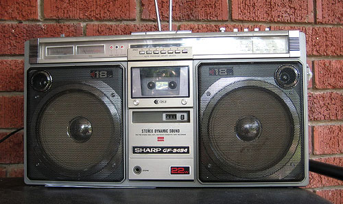 old school boombox