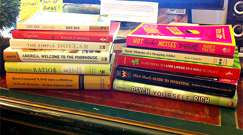 box of finance books