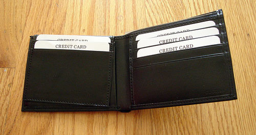 wallet with tons of credit cards