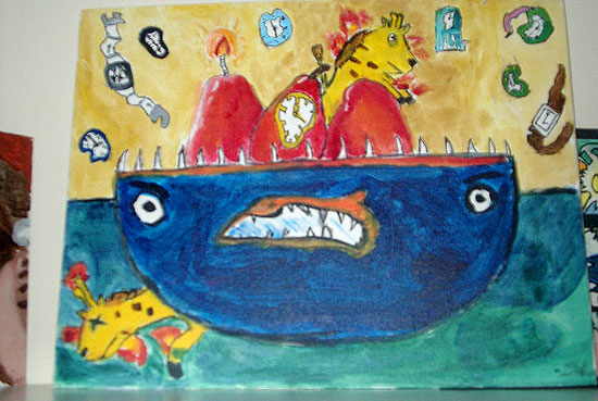 funny fruit painting