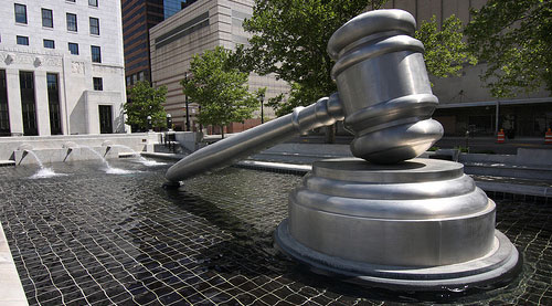 giant gavel statue
