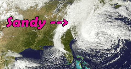 hurricane sandy nasa shot