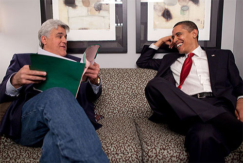 jay leno with barack obama