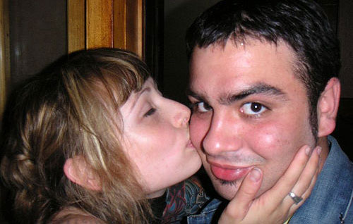 kiss on cheek