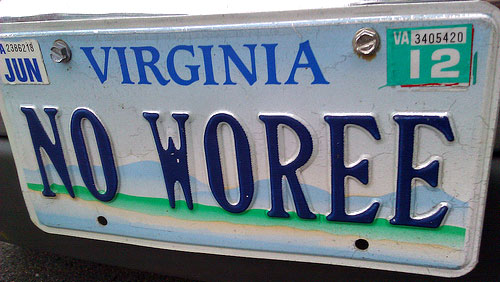 no worry license plate