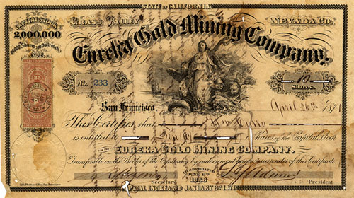 old stock certificate
