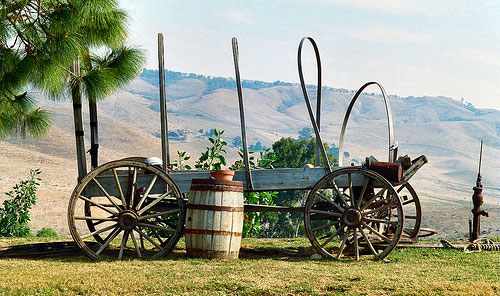 oregon trail old wagon