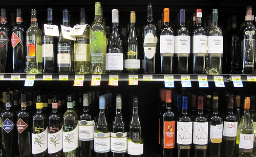 wine bottles