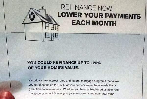 125% mortgage refinancing