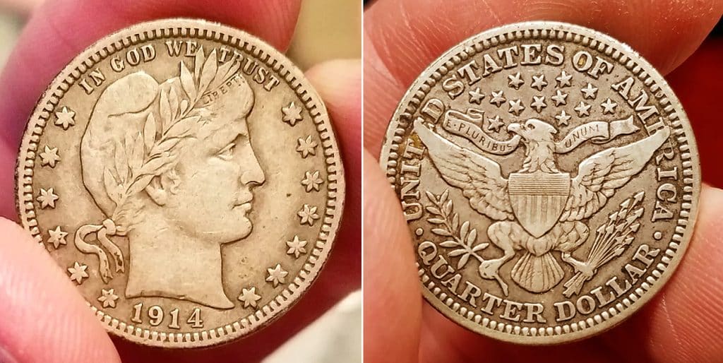 1914 barber quarter