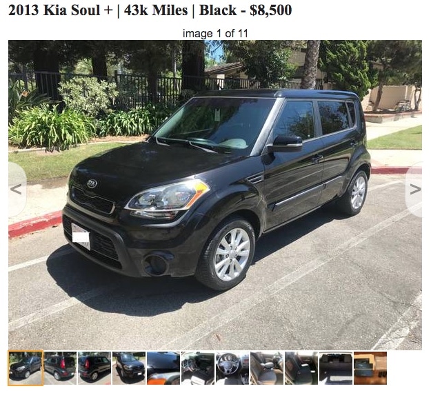 Craigslist car ad