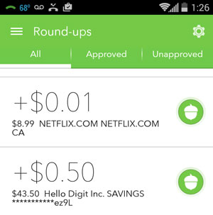 acorns digit round up