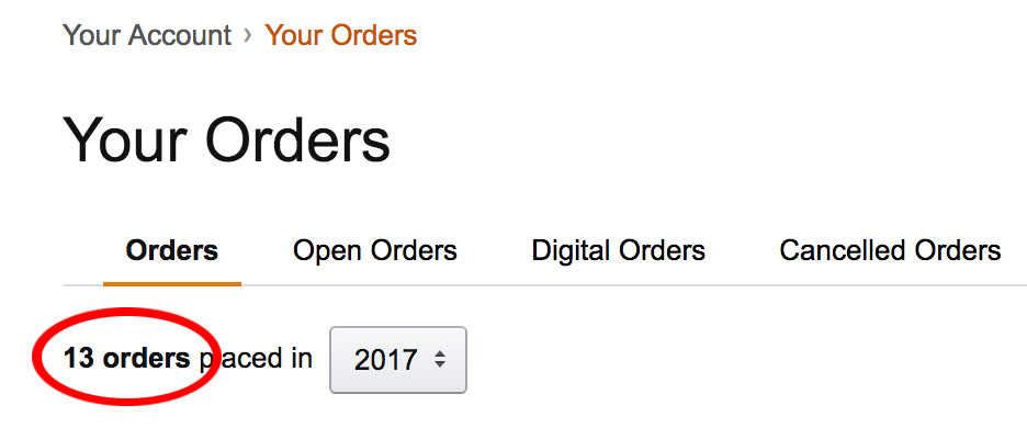 amazon orders 2017