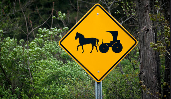 amish crossing sign