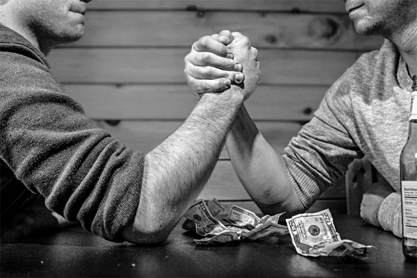 arm wrestling for money