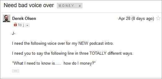 bad voice over email