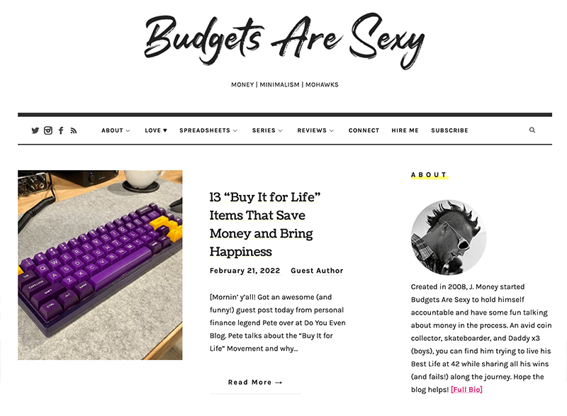 budgets are sexy redesign