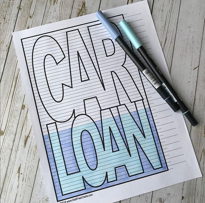 car loan debt free chart