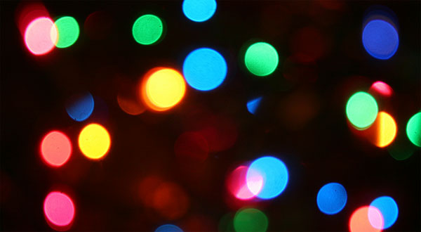 christmas lights glow