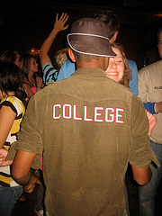 college shirt backwards