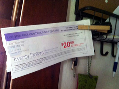 coupons near mail trick