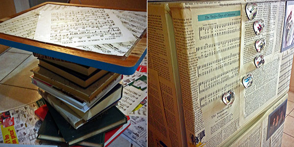 diy coffee book table - paper fridge