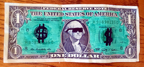 dollar bookmark
