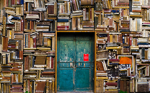 door to books