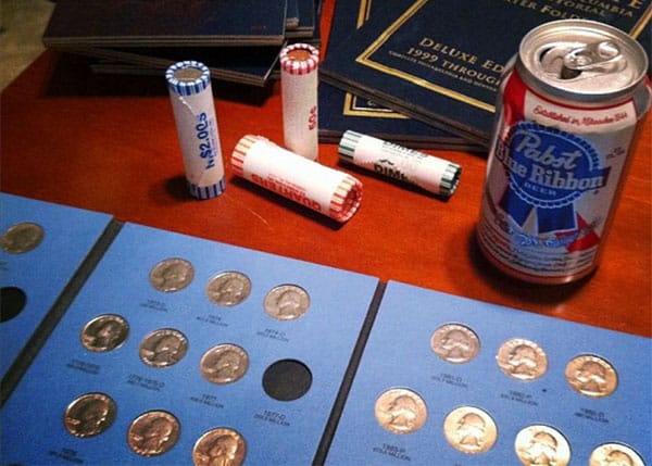 drinking and coin collecting
