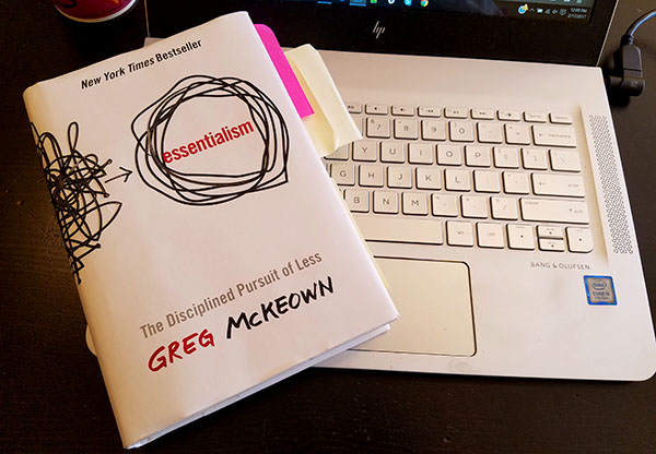 essentialism sticky notes