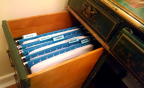 filing system desk