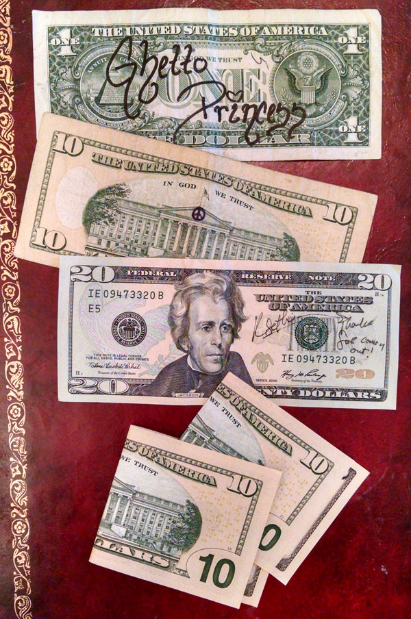 found dollar bills