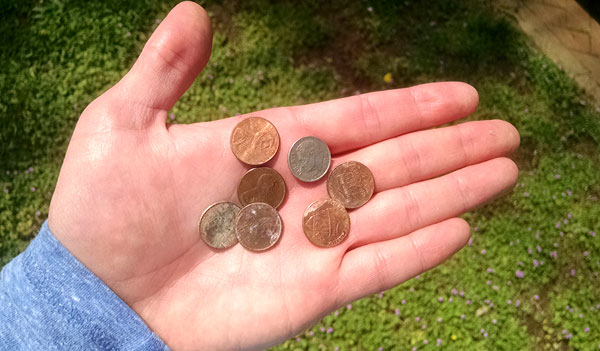 found pennies walk