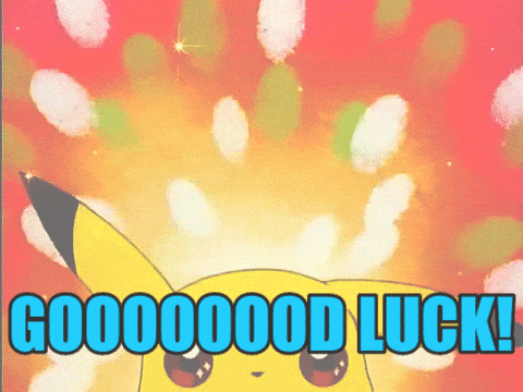 good luck pikachu gif