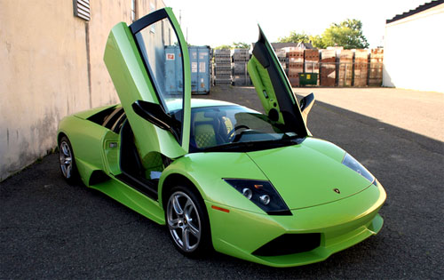 neon green lamborghini