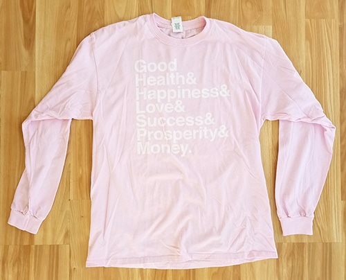 life goals ampersand shirt