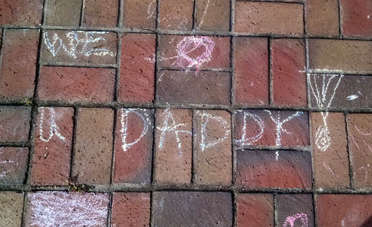 love you daddy chalk