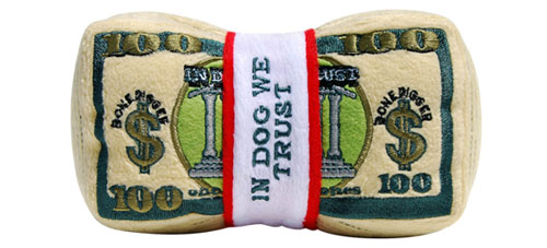 plush dog money toy