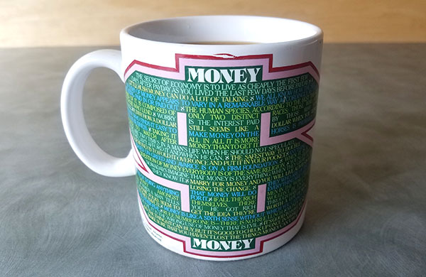 money quotes coffee mug