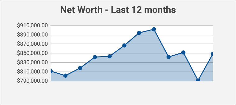 net worth - last 12 months