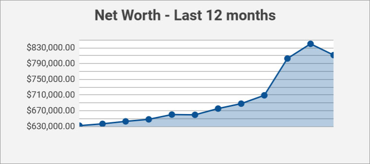 net worth - past 12 months