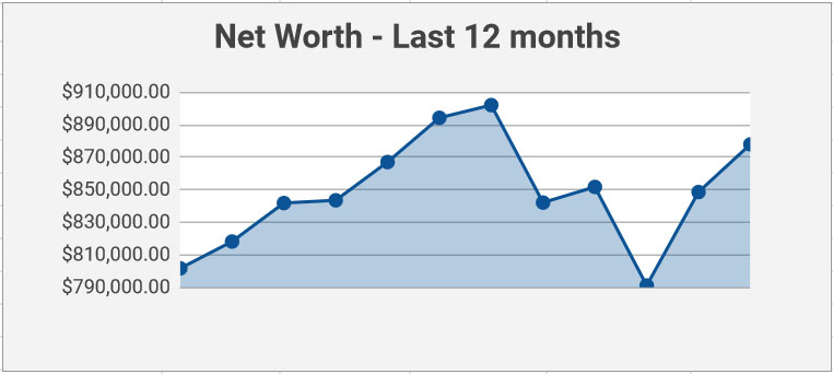 net worth - past 12 months