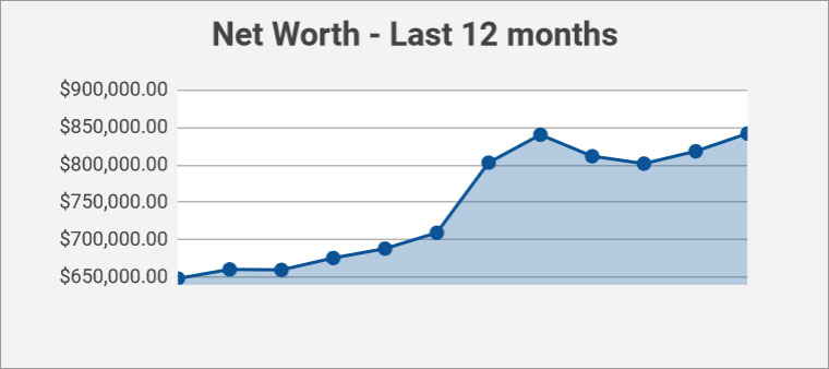 net worth past 12 months