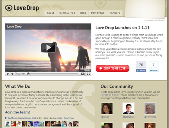 new Love Drop site