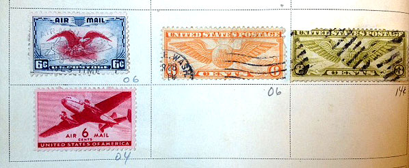 old air mail stamps