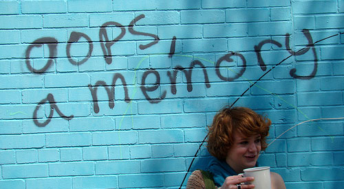 Oops, a memory - graffiti