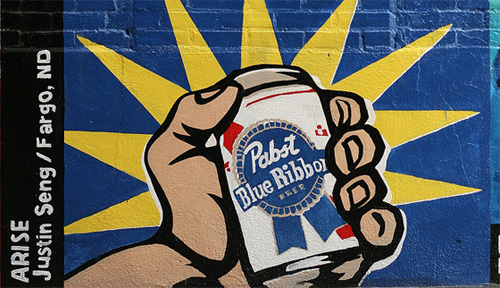pabst pbr painted mural